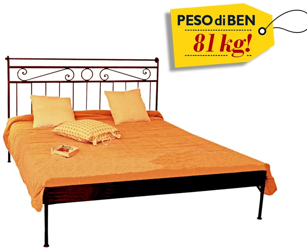 Letto matrimoniale in ferro battuto Lisbona senza pediera - 160 x 200 cm