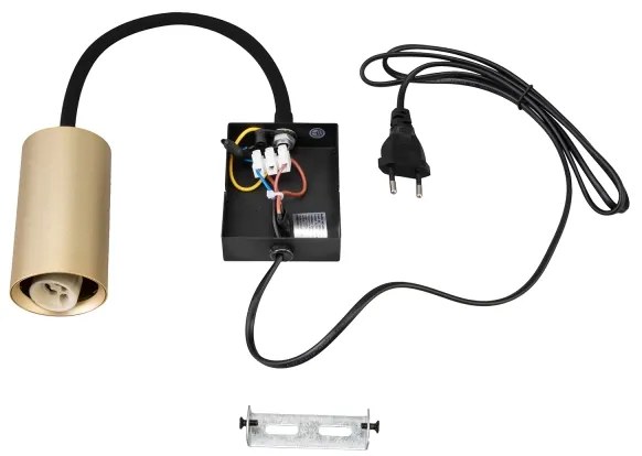 Brilagi - Lampada flessibile da muro SELE 1xGU10/30W/230V nero/oro