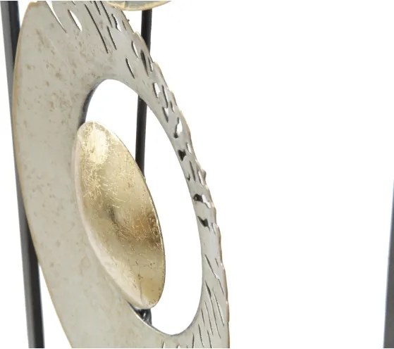 Pannello Decorativo Astratto Ring 31x3x89,5 Cm In Ferro Multicolore