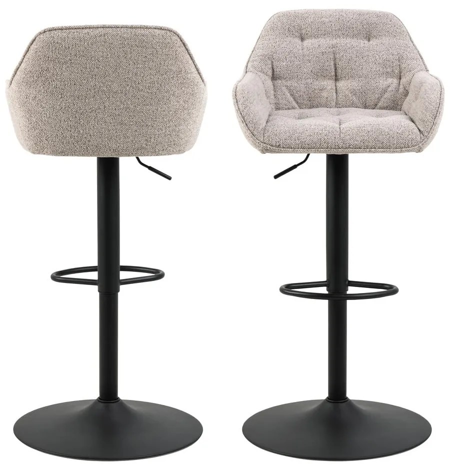 Set di 2 sgabelli da bar girevoli grigio chiaro 109 cm Brooke - Actona