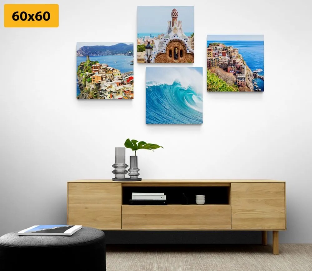 Set di quadri – Profumo del paesaggio marino