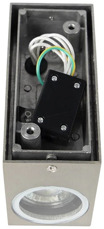 Applique da parete moderna in alluminio a 2 luci IP44 - Baleno