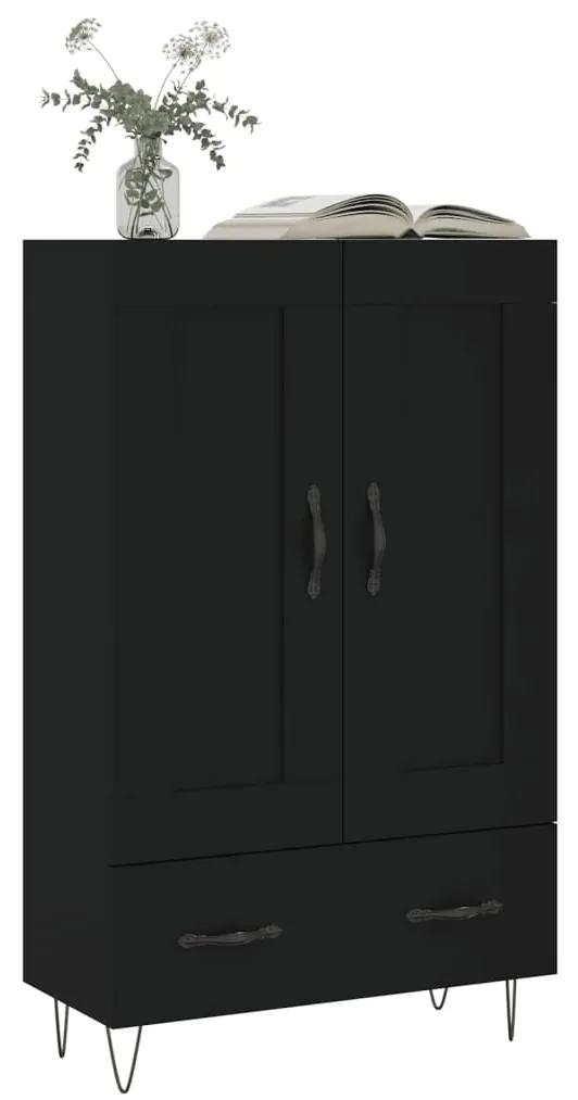 Credenza nera 69,5x31x115 cm in legno multistrato