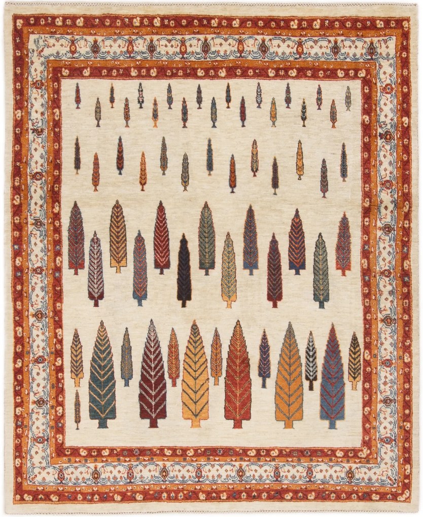 Loribaft Tappeto 150 x 190 Beige (Iran) Annodato A Mano
