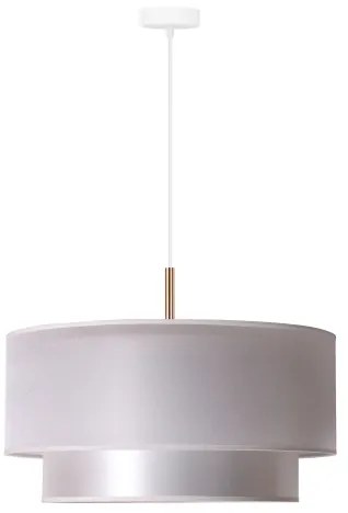 Duolla - Lampadario a sospensione con filo NANTES 1xE27/15W/230V diametro 45 cm argento/rame