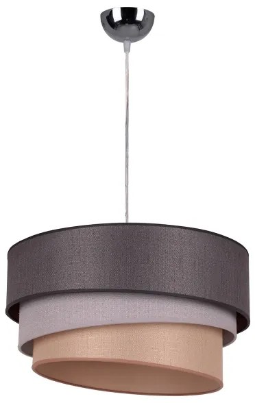 Duolla - Lampadario a sospensione con filo TRIO 1xE27/40W/230V diametro 45 cm antracite/grigio/marrone