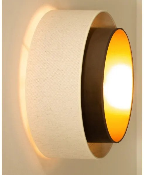 Plafoniera NATIA 1xE27/60W/230V Ø 45 cm bianco/marrone