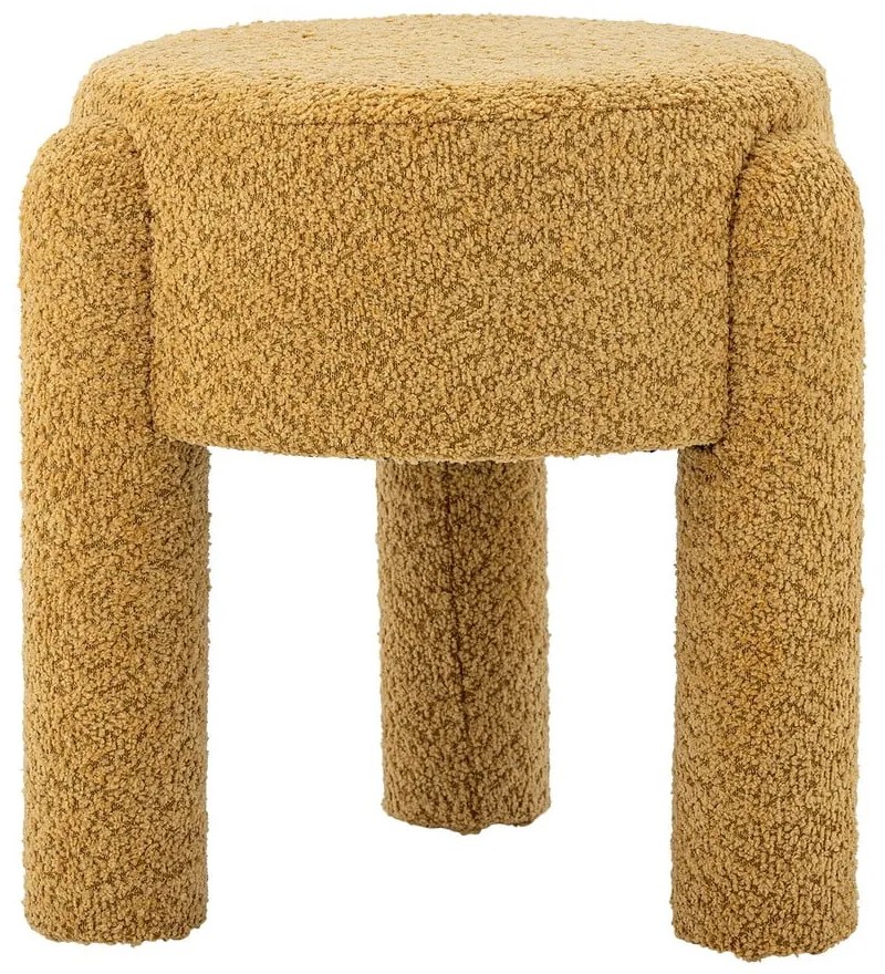 Sgabello giallo ocra imbottito Bruno – Bloomingville