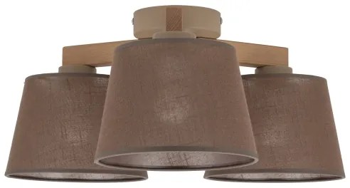 Brilagi - Lampada da soffitto a plafone LATTE SABIA 3xE27/15W/230V pino/marrone