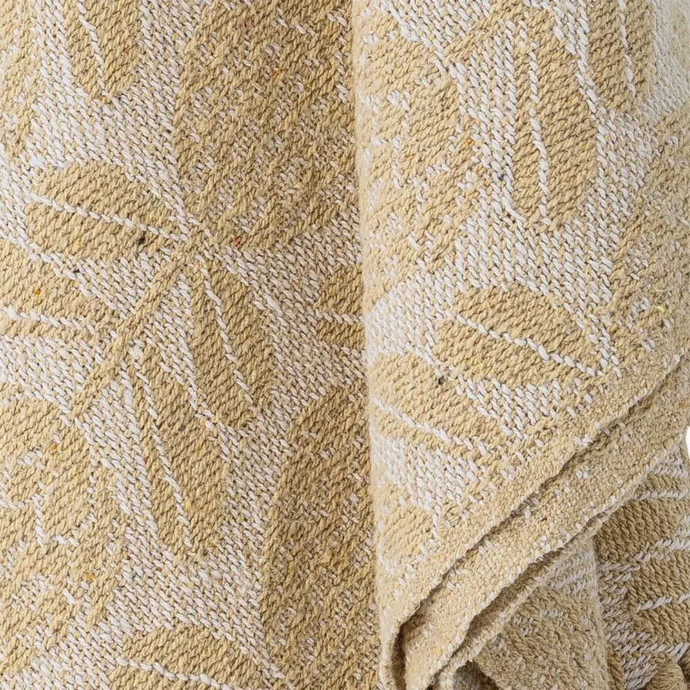 Coperta gialla in misto cotone 130x155 cm Pratello – Bloomingville