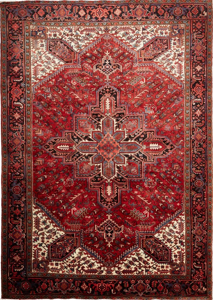 Heriz Tappeto persiano 250 x 360 Rosso (Iran) Annodato A Mano