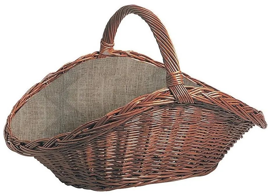 Cestino in vimini per legno con manico 50x70 cm