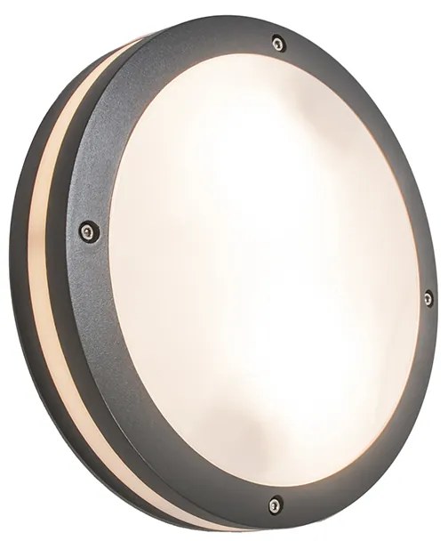 Lampada da parete e soffitto grigio scuro 2 luci IP54 - Glow