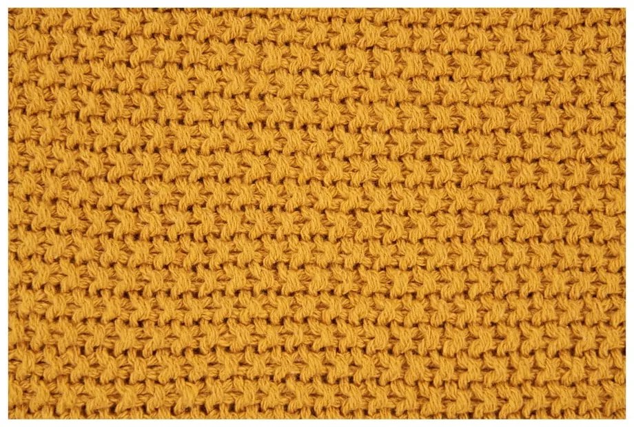 Coperta gialla in cotone riciclato 130x170 cm Santos - House Nordic