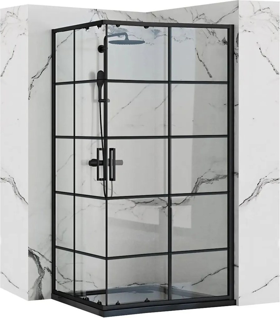 Cabina doccia Rea Concept Black 80x100