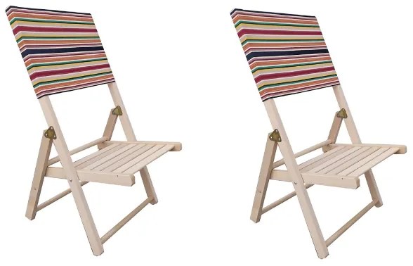Sedia mare piscina richiudibile in legno spiaggina 2 pezzi