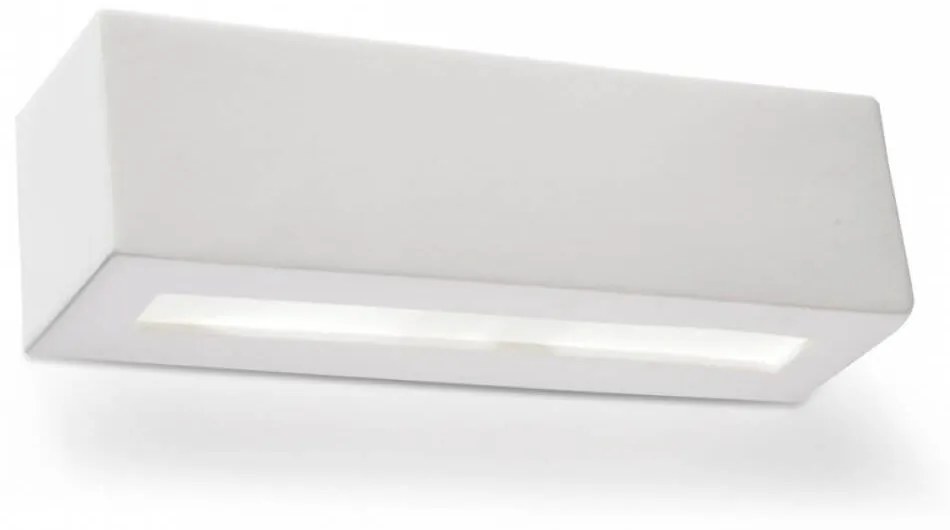 Applique da Parete in Gesso-Ceramico VEGA E27 Pitturabile da Interno Colore del corpo Pitturabile