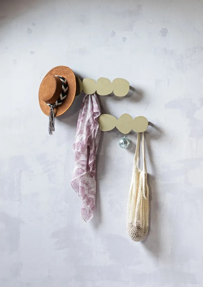 Attaccapanni da parete beige in metallo 35 cm Tumulo – Spinder Design