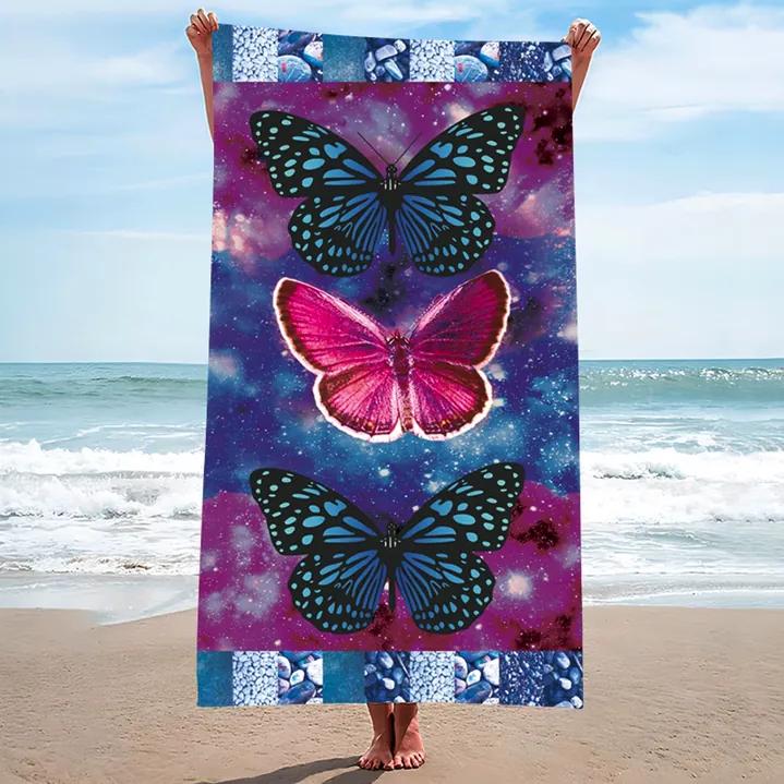 Telo mare con farfalle Larghezza: 100 cm | Lunghezza: 180 cm