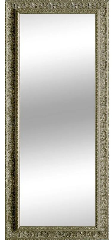 Specchio rettangolare in legno argento 67 x 167 cm