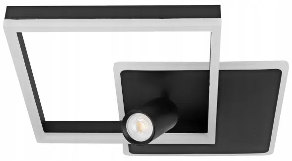 Plafoniera LED/38W/230V + 1xGU10/30W nero