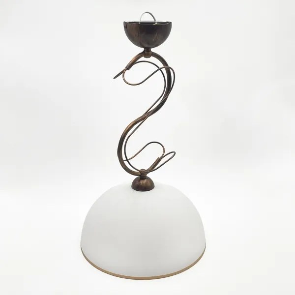 Lampadario a stelo COBRA 1xE27/60W/230V diam. 30 cm bronzo/patina