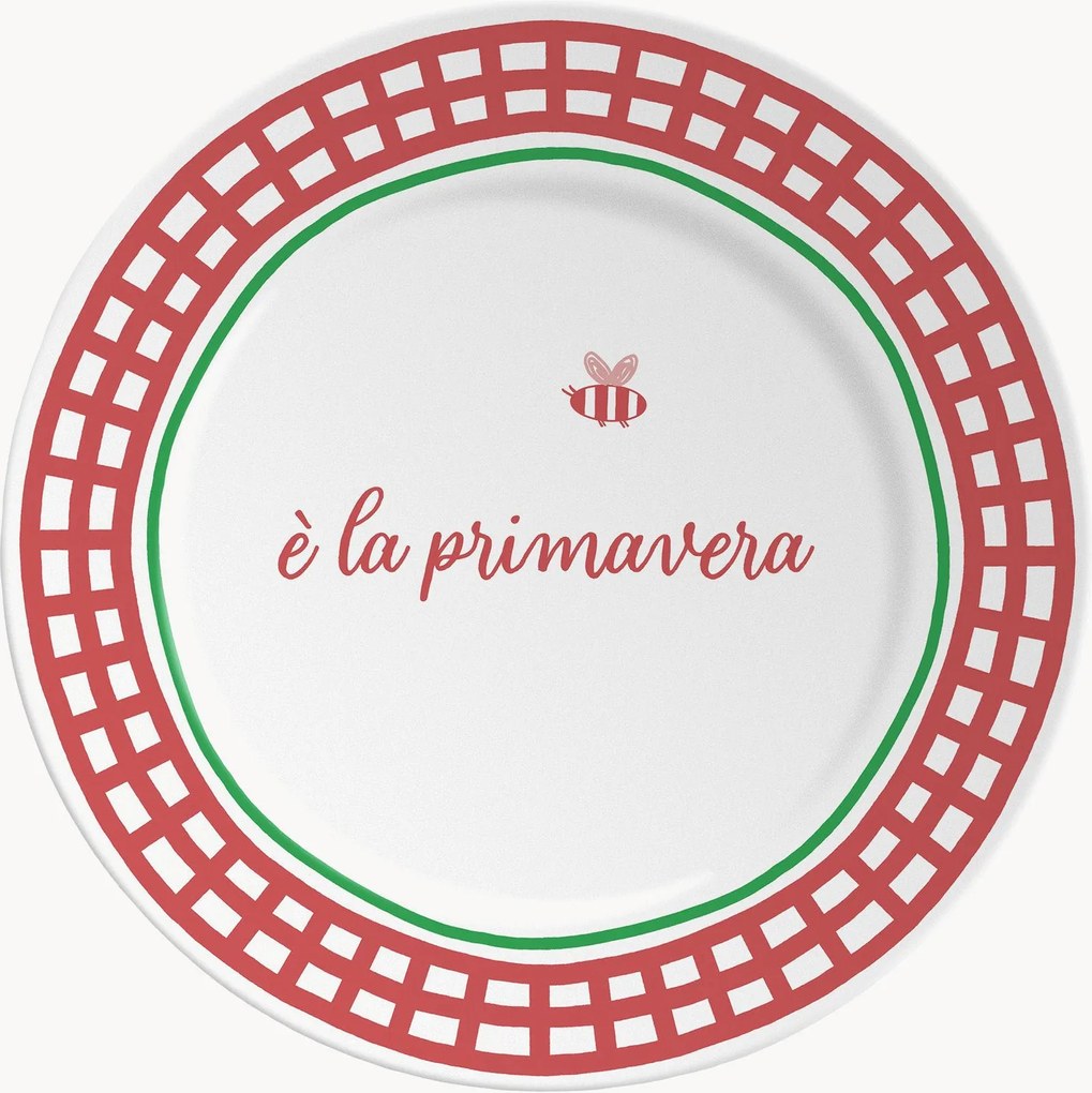 Piatto da dessert in porcellana Primavera
