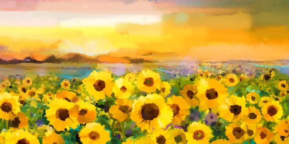 Stampa su tela – Campo di girasoli