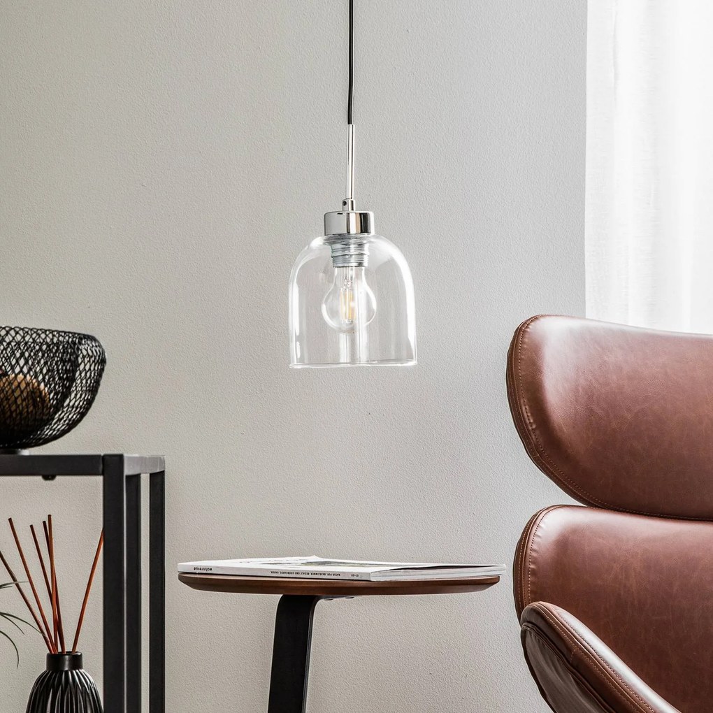 Luminex Lampada a sospensione Fill, trasparente/cromato, a 1 luce