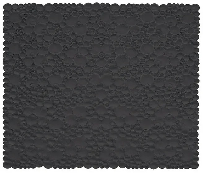 Tappeto doccia quadrato antiscivolo in gomma nero 54x54 cm