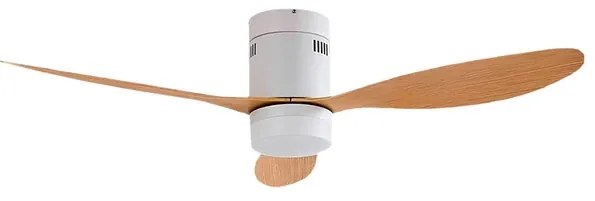 Kayu LED Ventilatore a soffitto Bianco/Legno - Lucande