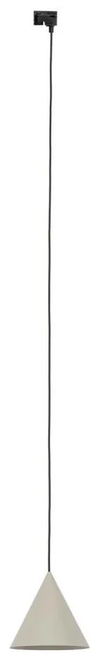Lampadario su filo per sistema a binario CONO 1xE27/15W/230V nero/beige