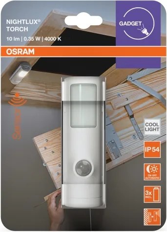 Osram - Luce LED di orientamento con sensore NIGHTLUX LED/0,35W/3xAAA IP54 bianco