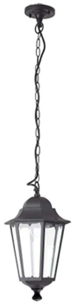 Sospensione Esterno Sawyer Alluminio Nero 1 Luce E27 Ip44