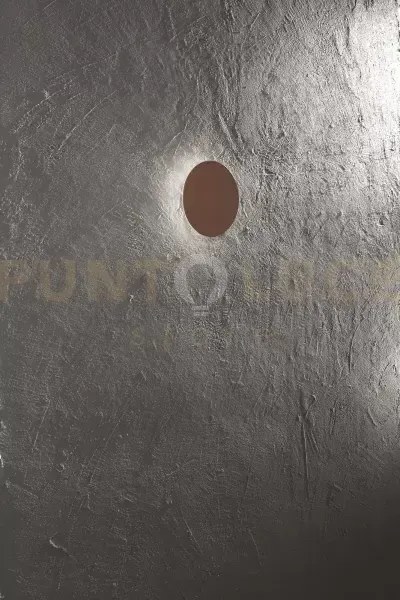 Plafoniera in metallo marrone metallizzato nebula led 15w cct 3000k...
