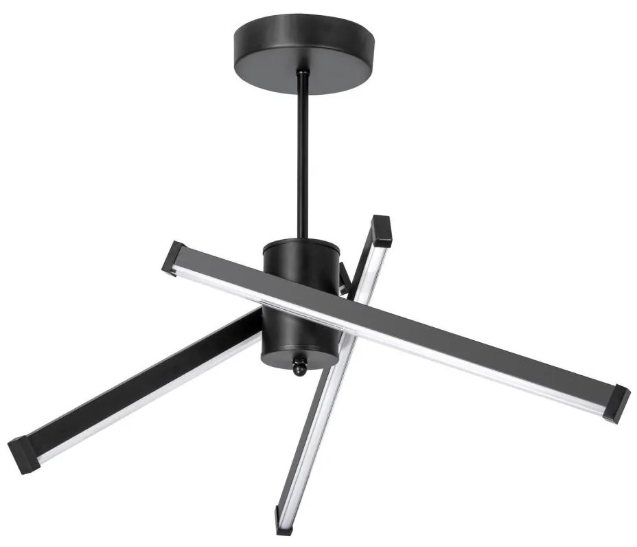 Lampadario a sospensione con supporto rigido LED 3xLED/10W/230V 3000-6500K diametro 62 cm nero