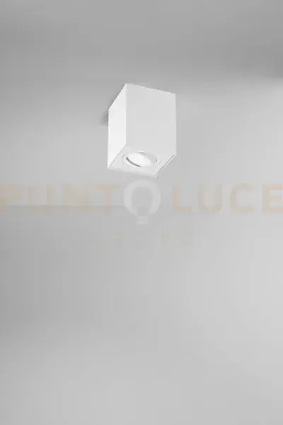 Faretto-plafoniera in alluminio bianco centric 1 luce attacco gu10 ...
