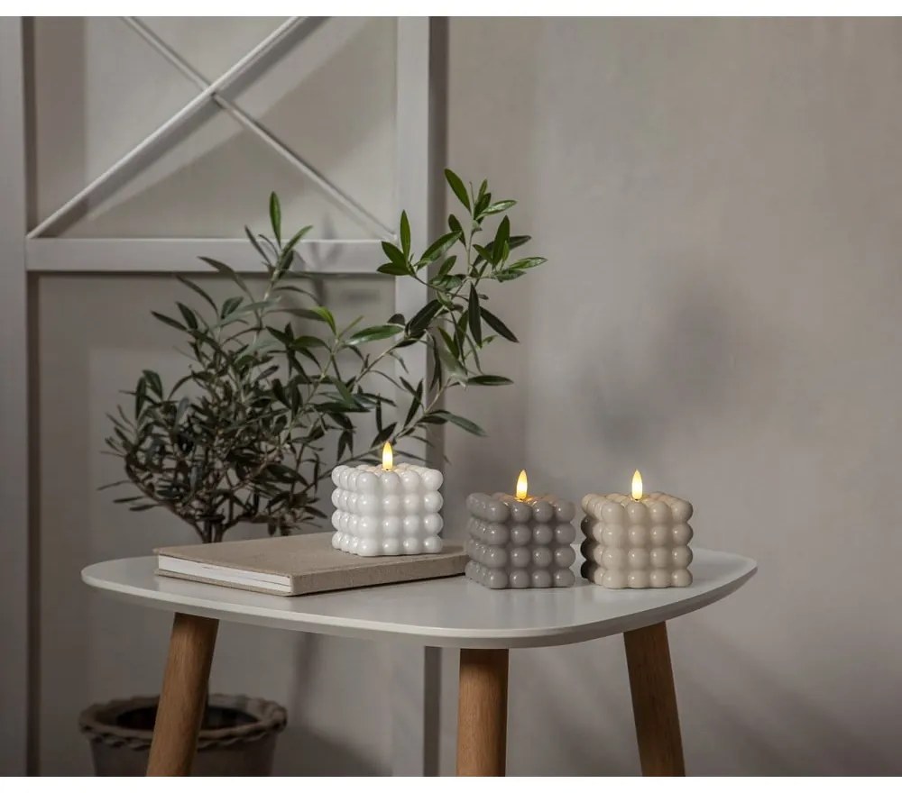 Candela LED a cera bianca Dot, altezza 9,5 cm Flamme - Star Trading