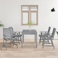 Sedie Pranzo per Esterni con Cuscini 4 pz Legno Massello Acacia cod mxl 24219