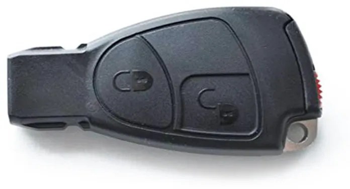 Guscio Chiave Telecomando 2 Tasti con Lama HU64 Batteria In Custodia Senza Transponder Per Mercedes Benz Classe A B C E CLK SLK CLS ML W168 W202 W208 W210 Vito Sprinter Vaneo