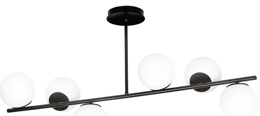 Plafoniera Contemporaneo Shiva Acciaio Nero 6 Luci E14 Ip20