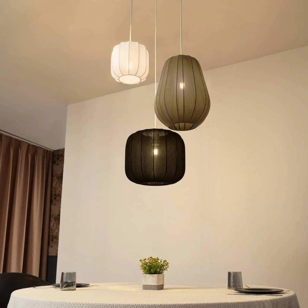 Lampada a sospensione Helin Lindby, dimmerabile, Multicolore, Soggiorno / Sala da pranzo, Tessuto / Stoffa / Seta, Scandinavo, Lampada a sospensione