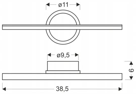 Lampada da parete LED BATUTA LED/10W/230V marrone