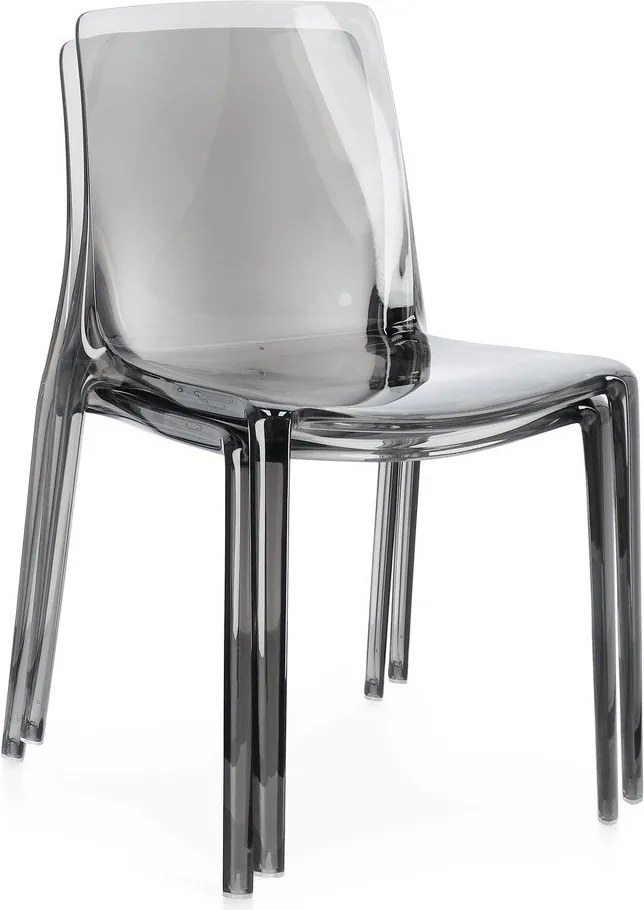 Sedia da esterno grigia in plastica Adele – Bizzotto