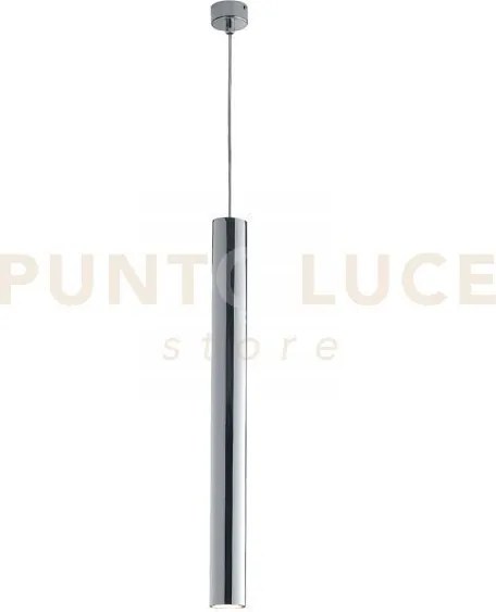 Lampadario a sospensione fluke tonda cromo 1 luce attacco gu10 5,5x...