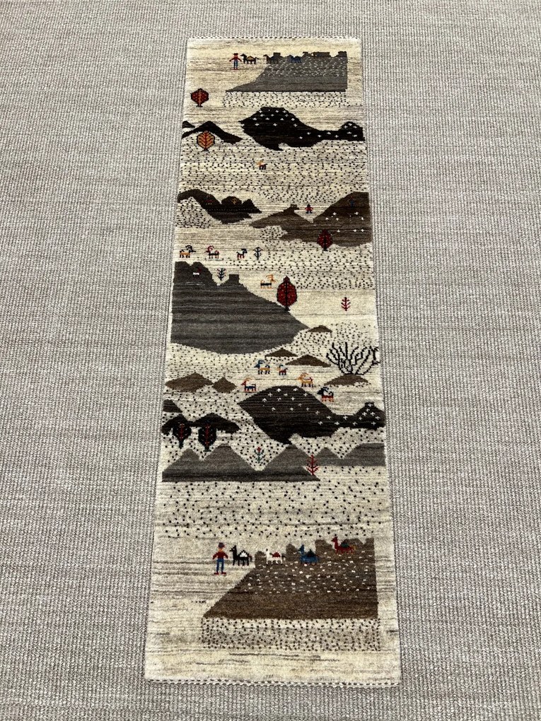 Loribaft Tappeto 50 x 150 Beige (Iran) Annodato A Mano