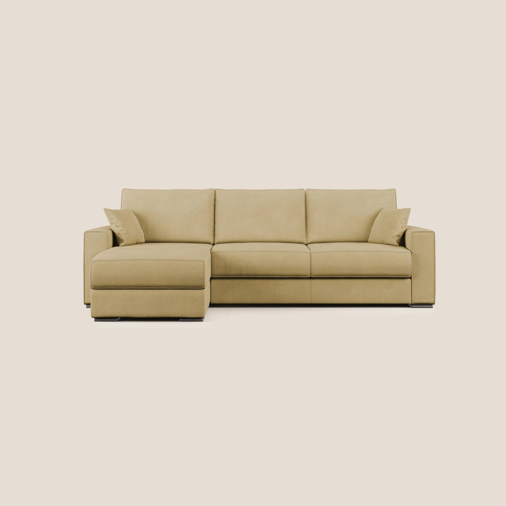 Dream Divano letto angolare in microfibra effetto pelle smacchiabile T15