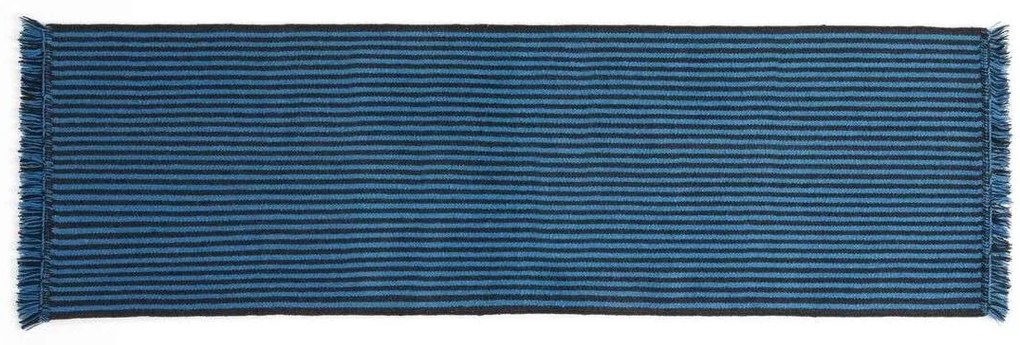 HAY - Stripes and Stripes Wool Rug 200x60 Blue HAY