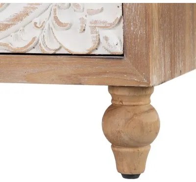 Comodino SHABBY CHIC 47 x 43 x 58 cm Naturale Legno Bianco