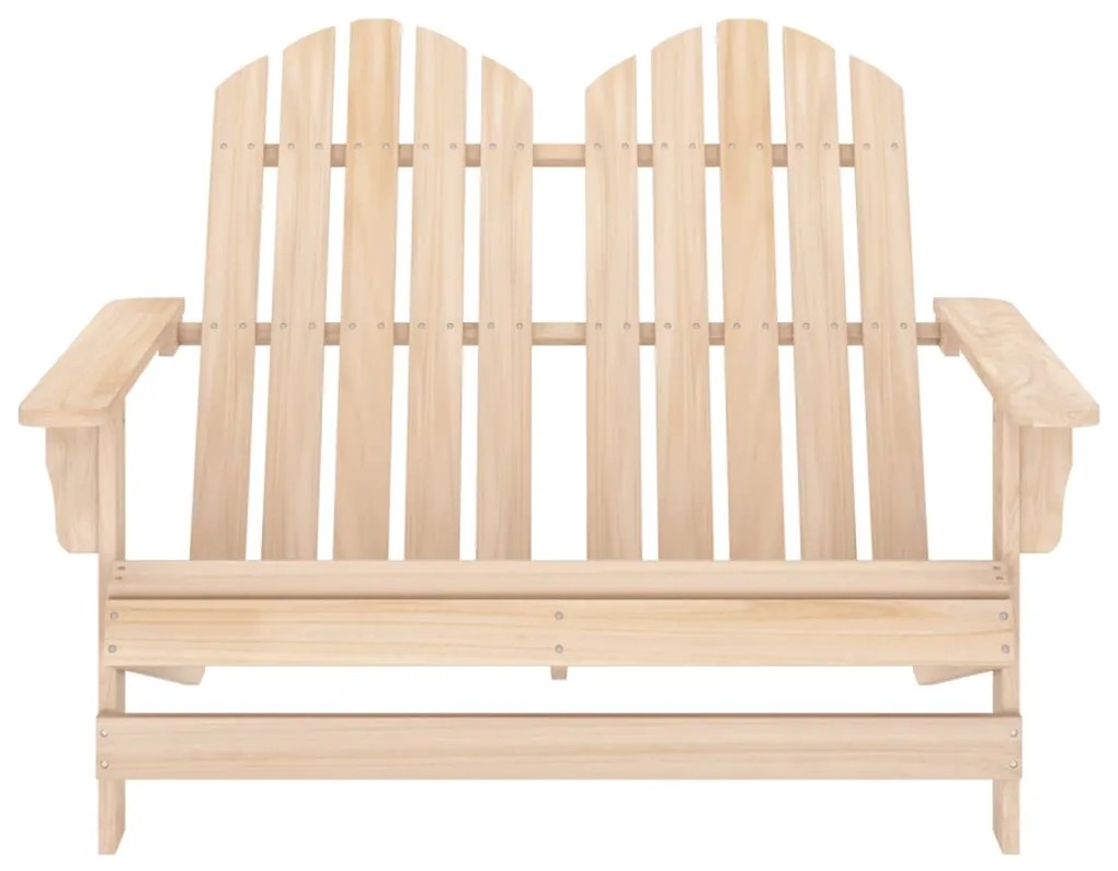 Sedia da Giardino Adirondack 2 Posti in Legno Massello di Abete